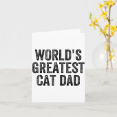 World's Greatest Cat Dad Funny Dad Joke Father's D Karte (Gelbe Blume)