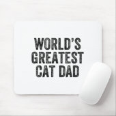 World's Greatest Cat Dad Funny Dad Joke Father's D Mousepad (Mit Mouse)