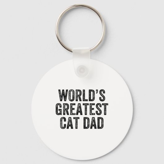 World's Greatest Cat Dad Funny Dad Joke Father's D Schlüsselanhänger (Vorderseite)