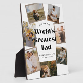 World's Greatest Dad 7 Photo Collage Fotoplatte