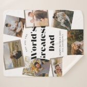 World's Greatest Dad 7 Photo Collage Sherpadecke (Vorderseite (Horizontal))