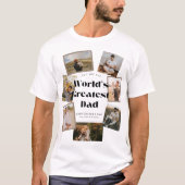 World's Greatest Dad 7 Photo Collage T-Shirt (Vorderseite)