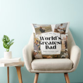 World's Greatest Dad Bold Retro 7 Photo Collage Kissen (Stuhl )