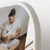 World's Greatest Dad Bold Retro 7 Photo Collage Pickleball Schläger (Linke Seite)