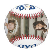 World's Greatest Dad Fathers Day Photo Collage Baseball (Rückseite)