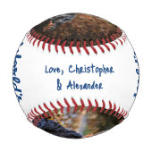 World's Greatest Dad Fathers Day Photo Collage Baseball (Vorderseite)