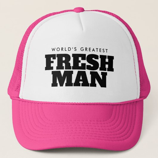 World's Greatest Freshman pink girl's Trucker Hat Truckerkappe (Vorderseite)