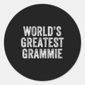 World's Greatest Grammie Funny Grandma Joke Mother Runder Aufkleber (Vorderseite)