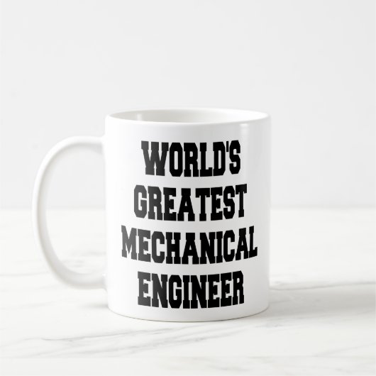 Worlds Greatest Mechanical Engineer Kaffeetasse (Links)
