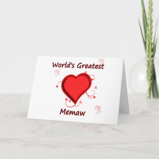 World's Greatest Memaw Karte