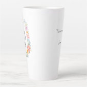 World's Greatest Mom Personalized Quote Floral Milchtasse (Vorderseite)