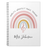 World's Greatest Music Teacher Custom Rainbow Notizblock (Vorderseite)