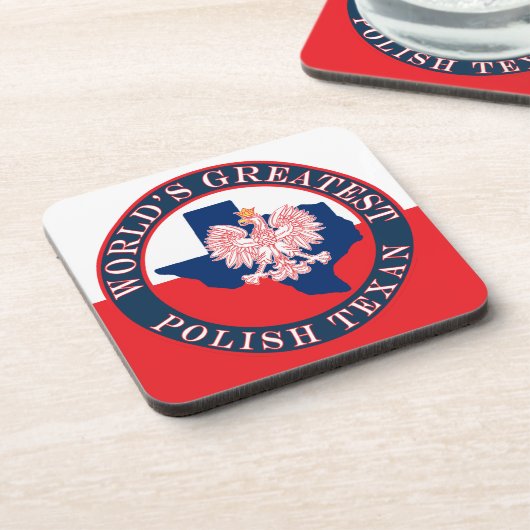 World's Greatest Polish Texan Getränkeuntersetzer (Linke Seite)