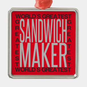 Worlds Greatest Sandwich Maker Ornament Aus Metall