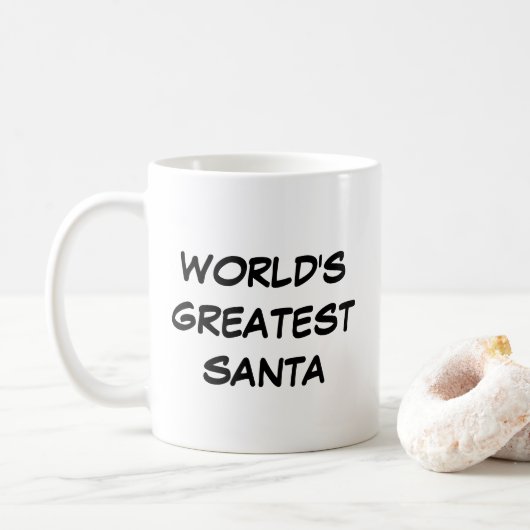"World's Greatest Santa" Mug Kaffeetasse (Mit Donut)