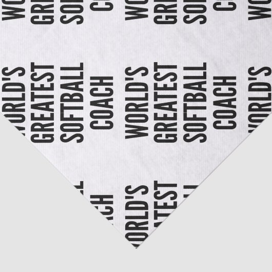 Worlds Greatest Softball Coach Seidenpapier (Ausschnitt)
