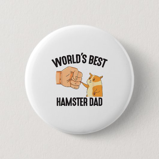 World's Hamster Dad Costume For Animal Lovers Hams Button (Vorderseite)