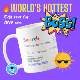 WORLDS HOTTEST BOSS Funny Top Search Resultat Kaffeetasse