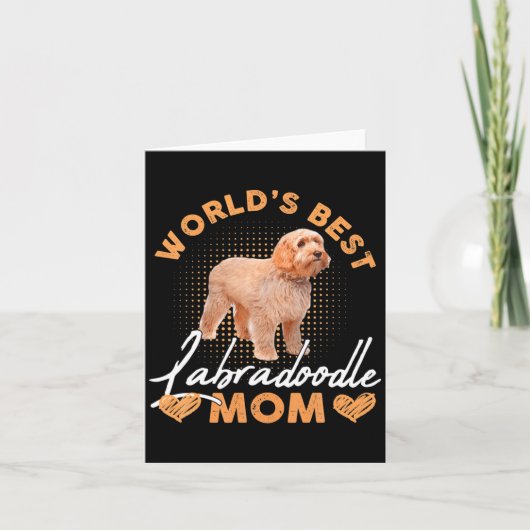 Worlds Labradoodle Mom Dog Funny Karte (Vorderseite)
