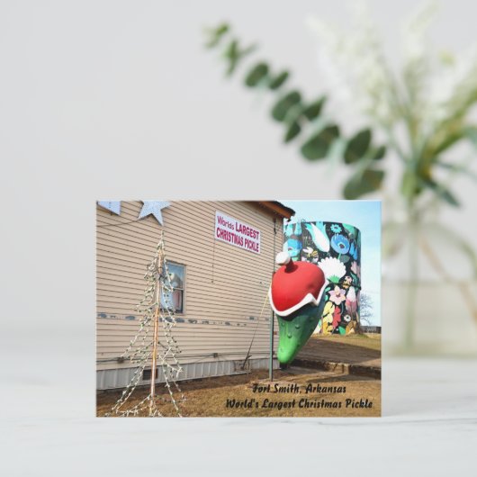 World's Largest Christmas Pickle Postkarte (Stehend Vorderseite)