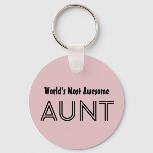 World's Most Awesome AUNT Custom Pink Gift Item 01 Schlüsselanhänger (Vorderseite)
