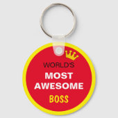 Worlds Most Awesome - BOSS / the best one Schlüsselanhänger (Vorderseite)
