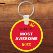 Worlds Most Awesome - BOSS / the best one Schlüsselanhänger (Vorderseite)