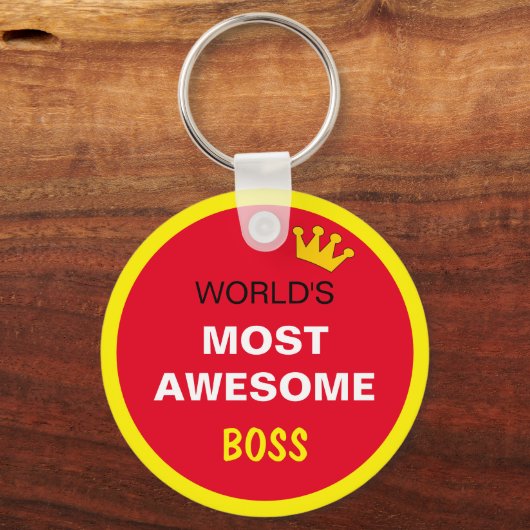 Worlds Most Awesome - BOSS / the best one Schlüsselanhänger (Vorderseite)