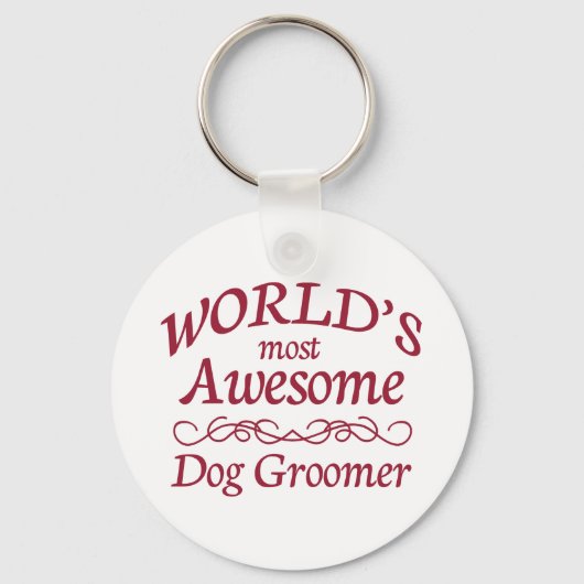 World's Most Awesome Dog Groomer Schlüsselanhänger (Vorderseite)