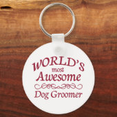 World's Most Awesome Dog Groomer Schlüsselanhänger (Vorderseite)