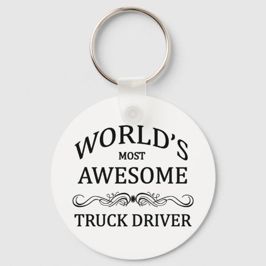 World's Most Awesome Truck Driver Schlüsselanhänger (Vorderseite)