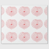 Worlds of Liebe Heart Wrapping Paper Geschenkpapier (Flach)