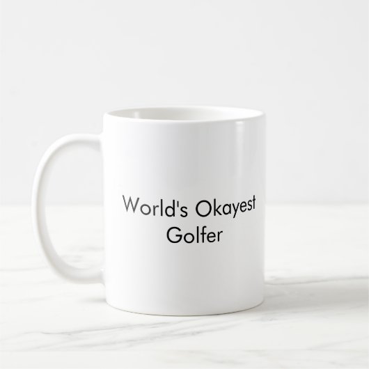 "World's okay Golfer" Funny Vater Tasse - Customiz (Links)