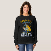 World's Okayest Athlete Gym Fitness Coach Runner S Sweatshirt (Vorne ganz)