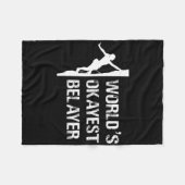 Worlds Okayest Belayer Climbing Hiking Girls Gift  Fleecedecke (Vorderseite (Horizontal))