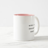 World's Okayest Boss Coworker Manager Modern Mug Zweifarbige Tasse (VorderseiteRechts)