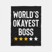 Worlds Okayest Boss Funny Birthday Christmas Gag G Fleecedecke (Vorderseite)