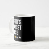 Worlds Okayest Boss Funny Birthday Christmas Gag G Kaffeetasse (Vorderseite Links)