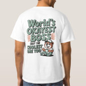 World's Okayest Boss National Boss Day Design T-Shirt (Rückseite)