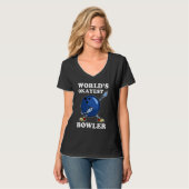World's Okayest Bowler Bowling Player T-Shirt (Vorderseite Vollansicht)