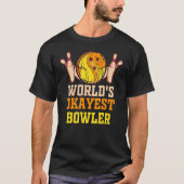 Worlds Okayest Bowler Mens Bowling Ball   Bowler T-Shirt (Vorderseite)