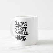 WORLD'S OKAYEST CO-WORKER CUSTOM TEXT KAFFEETASSE (Vorderseite Links)