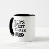 WORLD'S OKAYEST CO-WORKER CUSTOM TEXT TASSE (Vorderseite Links)
