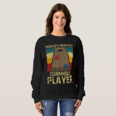 Worlds Okayest Cornhole Player Retro Cornhole Bean Sweatshirt (Vorne ganz)