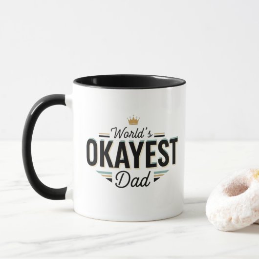 Worlds Okayest Dad Tasse (Mit Donut)