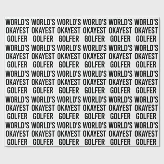 World's Okayest Golfer Dad Father's Day Golfing Geschenkpapier (Flach)