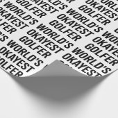 World's Okayest Golfer Dad Father's Day Golfing Geschenkpapier (Ecke)