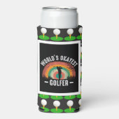 World's Okayest Golfer Selters Dosenkühler (Seltzer Vorderseite)