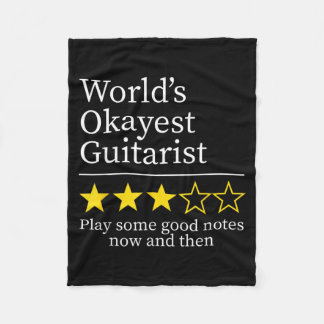 Worlds Okayest Guitarist Funny Guitar Player Music Fleecedecke