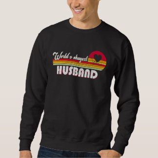 World's Okayest Husband Father's Day Dad Distresse Sweatshirt